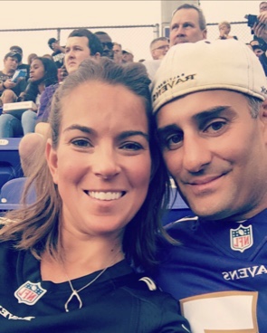Dr. Erin Wolfson at a Ravens football game